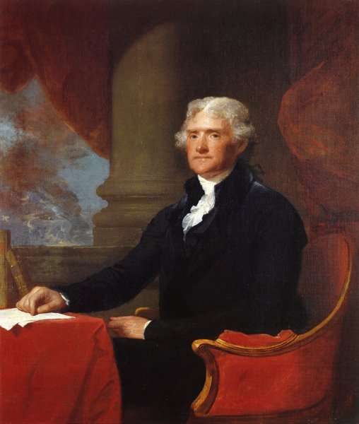 Thomas Jefferson 1805-07 by Gilbert Charles Stuart